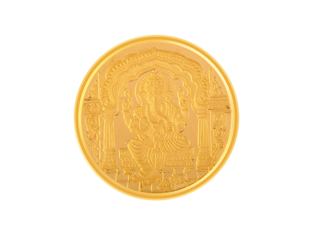 22k (916) 10 Gm Ganesh Yellow Gold Coin Online