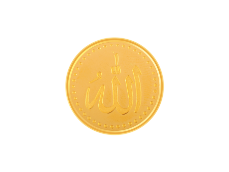 22k (916) 5 Gm Allah Yellow Gold Coin For Discount