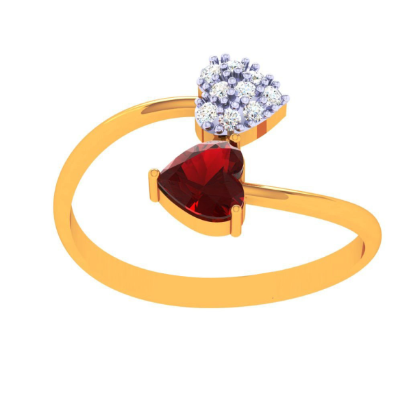 18k Clustered Heart Of Diamond Ring Online Hot Sale