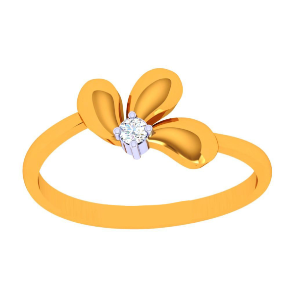 18k Fabulous Floral Gold Diamond Ring on Sale