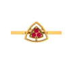 Triangle Frame Stone Studded Impeccably Designed Modern 14KT Gold Ring For Sale