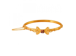 22k Elegant Gold Bangles With Meenakari Flower Detail Hot on Sale