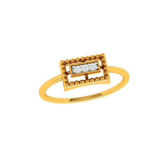 Impeccably Designed Diamond Studded Elegant & Intricate 14KT Gold Ring Sale