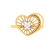 Heart Shaped Unique Gold Rings For Women on Sale