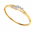 22k Elegant Gold Bangle With Floral And Leafy Design From Mugdhaa Collection Fashion