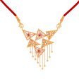 Triangle Designed 18k Gold Necklace For Discount