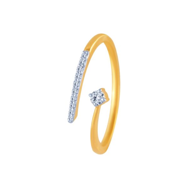 18k (750) Yellow Gold And Diamond Ring For Women Online now