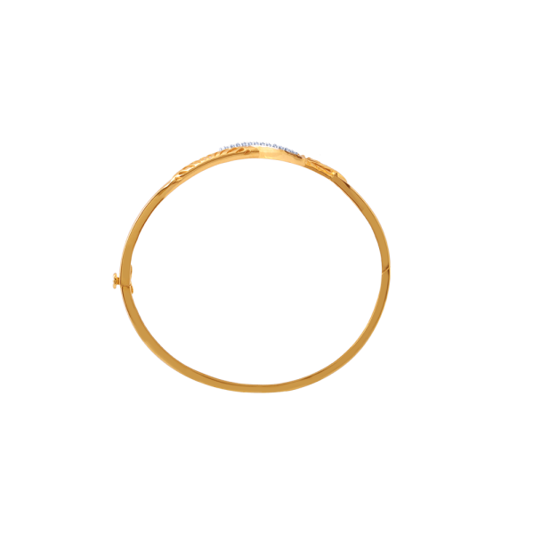 14KT (585) Yellow Gold And American Diamond Bangle For Women Discount