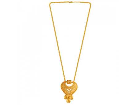 22k Regal Gold Chain Pendant With Floral Detailing Supply