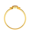 Triangle Frame Stone Studded Impeccably Designed Modern 14KT Gold Ring For Sale