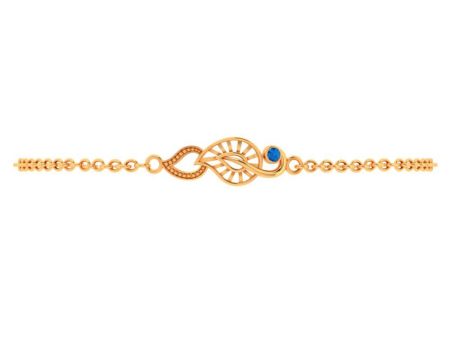 Kalka Style With Blue Stone 18k Gold Bracelet Discount