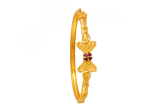 22k Elegant Gold Bangles With Meenakari Flower Detail Hot on Sale