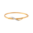 14KT (585) Yellow Gold And American Diamond Bangle For Women Discount