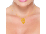 22k Triangular Gold Chain Pendant For Cheap