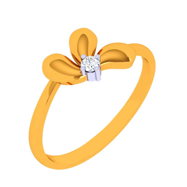 18k Fabulous Floral Gold Diamond Ring on Sale