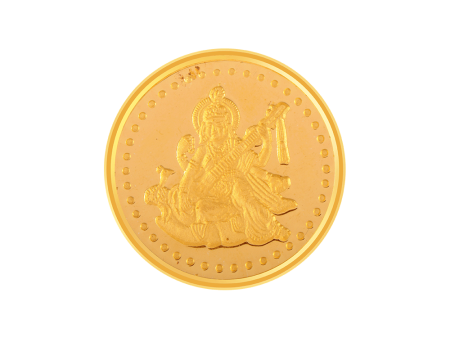 22k (916) 10 Gm Saraswati Yellow Gold Coin Online