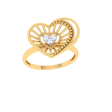 Heart Shaped Unique Gold Rings For Women on Sale