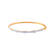 14KT (585) Yellow Gold And American Diamond Bangle For Women Sale