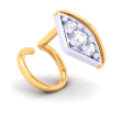 14KT Diamond Shape With Three Yellow Stones Gold Nosepin From Online Exclusive Cheap