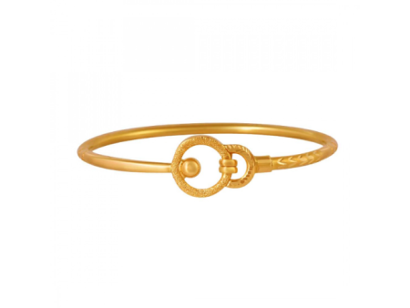 22k Uniquely Shaped Gold Nowa With A Delicate Circular Detail Hot on Sale