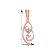 18k (750) Rose Gold And Diamond Pendant For Women Discount