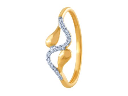 18k (750) Yellow Gold And Diamond Ring For Women Hot on Sale