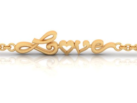 18k  love  Word Gold Bracelets Fashion