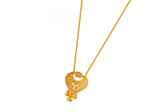 22k Regal Gold Chain Pendant With Floral Detailing Supply