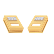 18k Book Shape Diamond Earring From Diamond Collection Sale