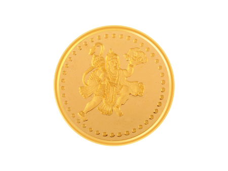 22k (916) 10 Gm Hanuman Yellow Gold Coin Sale