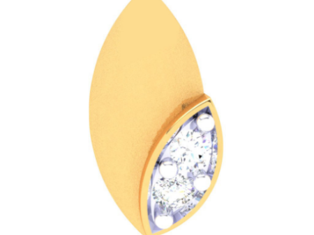 14KT Two Leaf Shape With A Yellow Stone Gold Nosepin From Online Exclusive Discount