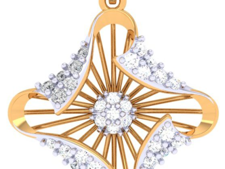 Immaculately Crafted Gold Diamond Pendant For Sale