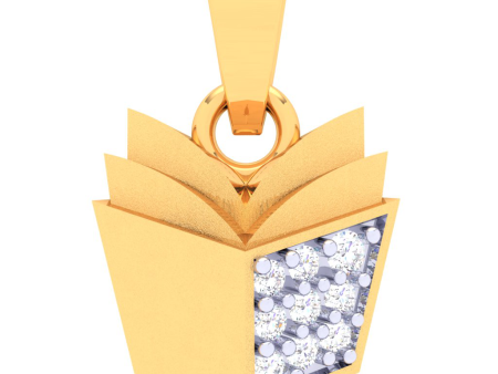 18k Gold & Diamond Pendant In The Shape Of Open Book From P.c Chandra Jewellers Cheap