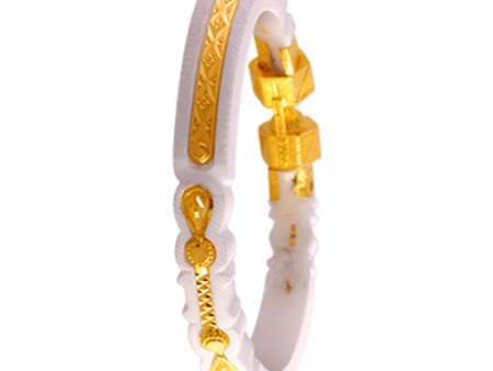 22KT Yellow Gold Sankha Bangle For Women on Sale