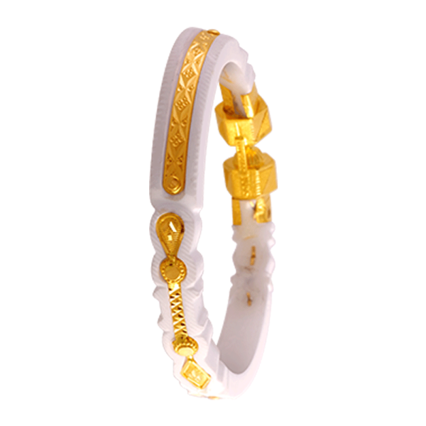 22KT Yellow Gold Sankha Bangle For Women on Sale