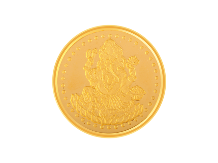 22k (916) 10 Gm Ganesh Yellow Gold Coin For Cheap