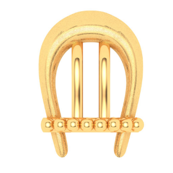 14KT Bamboo Kulo Shaped Unique Gold Nosepin From Online Exclusive Collection For Discount