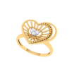 Heart Shaped Unique Gold Rings For Women on Sale