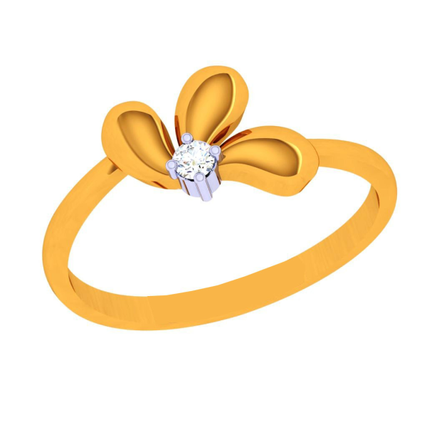 18k Fabulous Floral Gold Diamond Ring on Sale