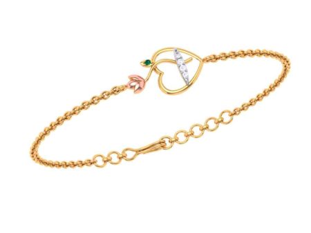 Lotus Themed Gold Bracelets Design Exclusively For You For Cheap