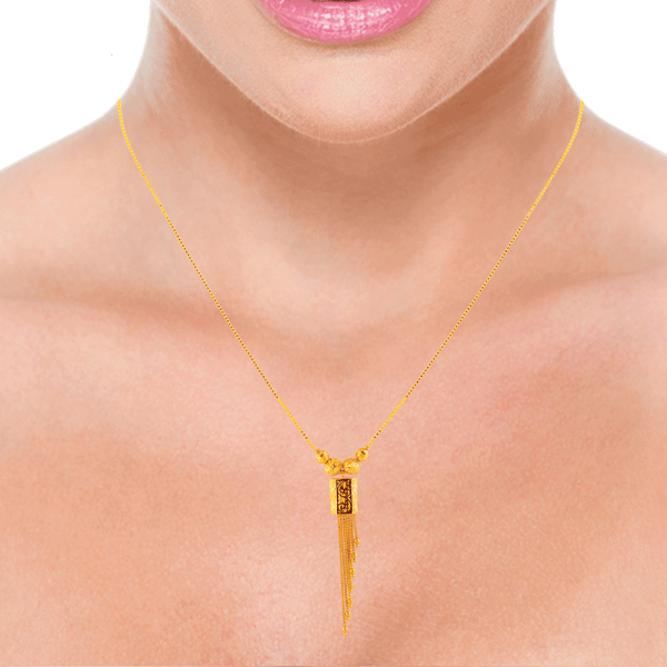 22KT (916) Yellow Gold Chain Pendant For Women Online now