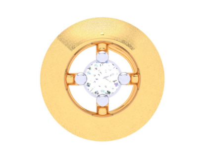 14KT Circle Shape With A Yellow Stone Gold Nosepin From Online Exclusive on Sale