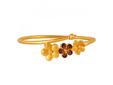 22k Gold Nowa With Meenakari Flower Details For Discount