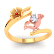 18k Beautiful Diamond Ring With A Yellow Gold Bird From P.c Chandra Jewellers Online Sale