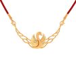 Leafy Swan Designed 18k Gold Necklace on Sale