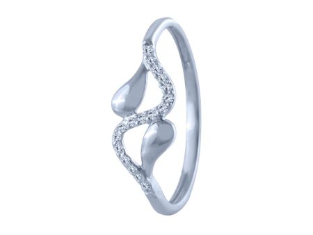 18k (750) White Gold And Diamond Ring For Women Hot on Sale