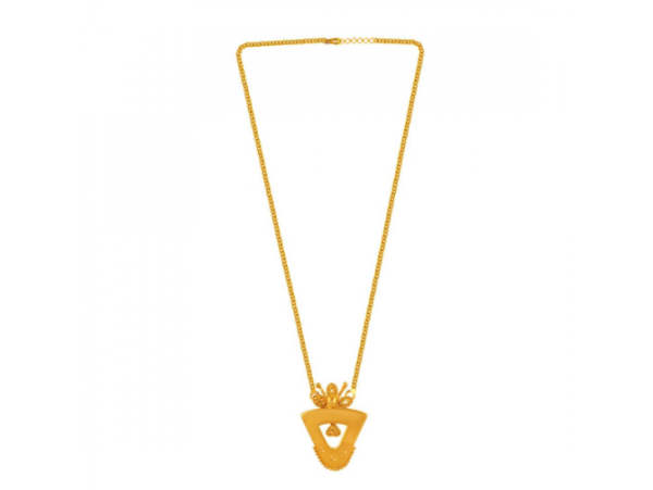 22k Triangular Gold Chain Pendant For Cheap