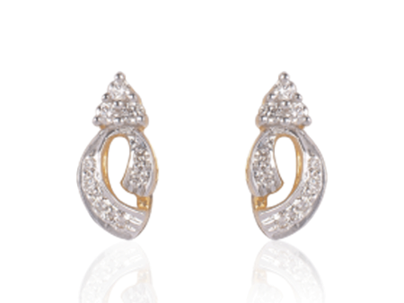 18KT (750) Yellow Gold And Diamond Clip-on Earring For Women For Discount