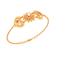 14k Elegant Peace Six Flowers Red Gems And Pink Pearl Bracelet Online now