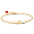 14KT Musical Note With Evil Eye Gold Bracelet From Amazea Collection Discount